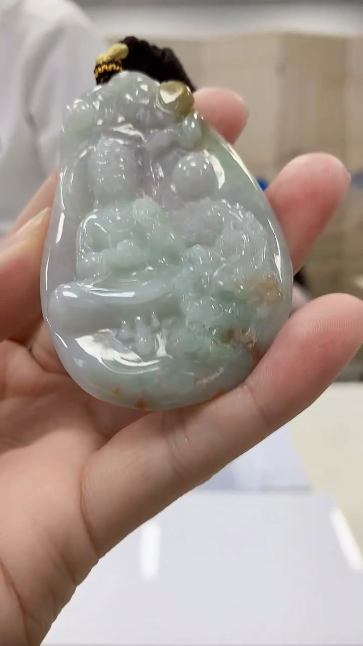 【闪购商品】定制翡翠未镶嵌5152bb-毛货挂件115