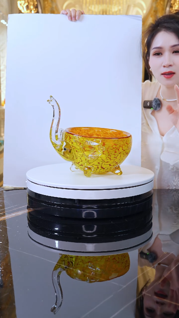 琉璃YB00239艺术大象果碗