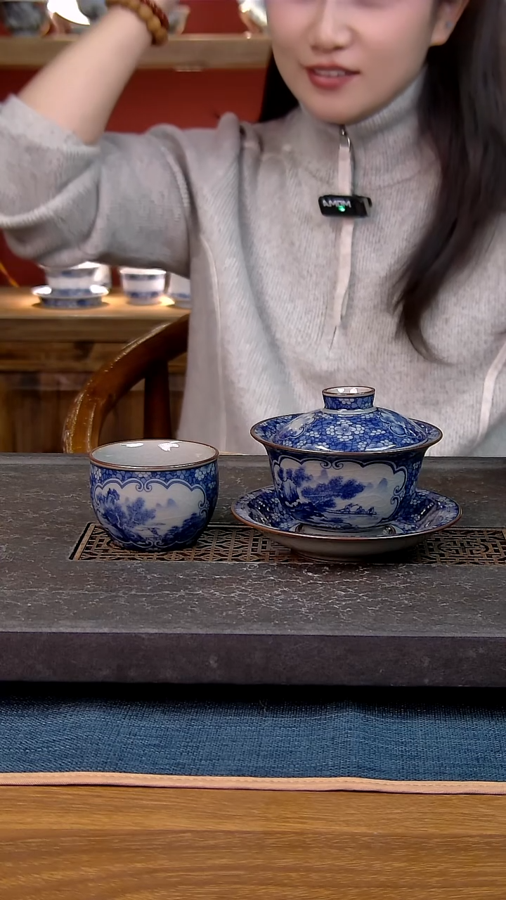 简装家用款2件套 老陶泥开片纹陶瓷茶具