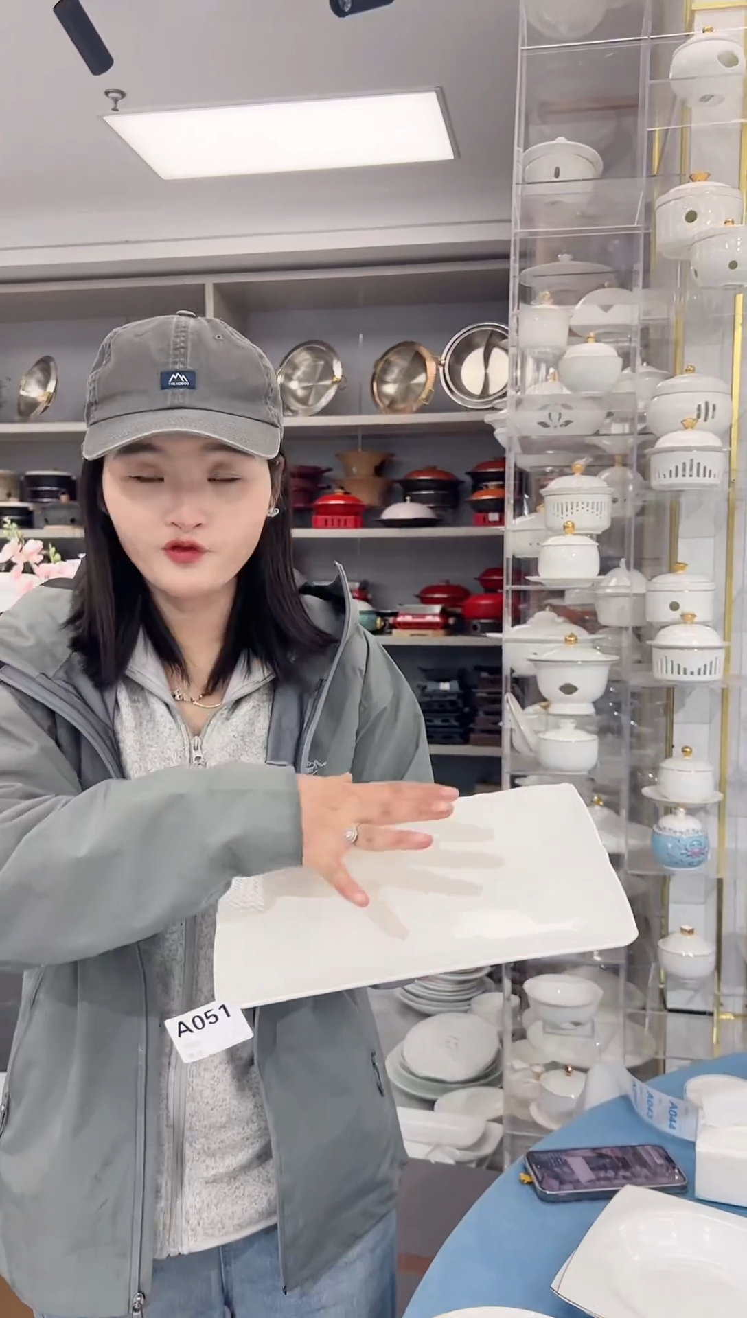 【闪购商品】盘八宝瓷器开播大蓝A051