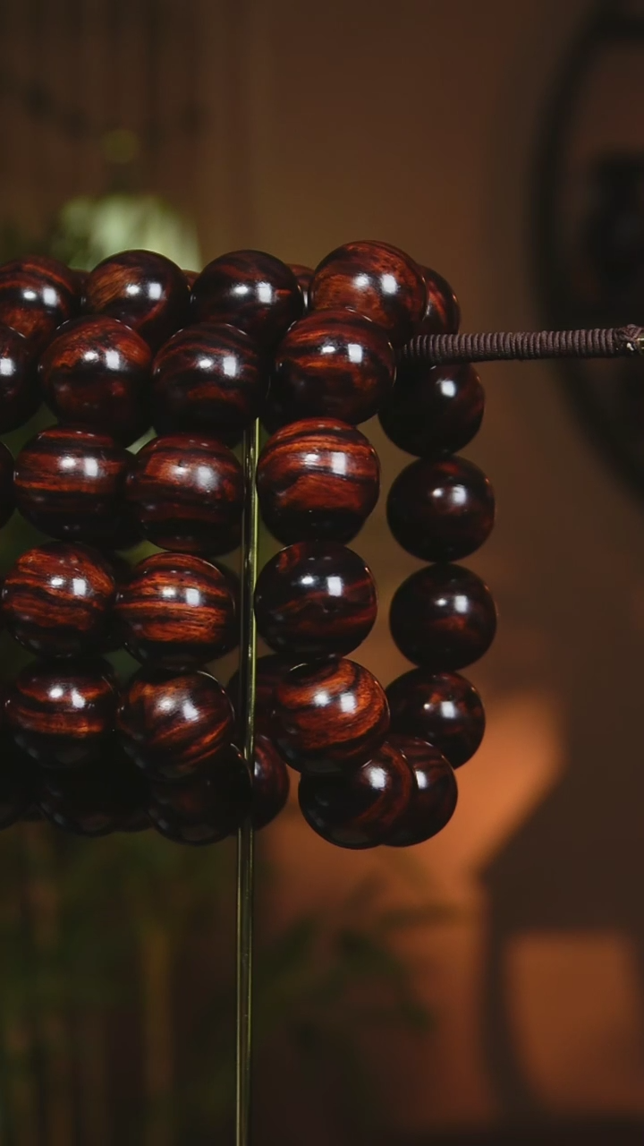 【闪购商品】黄花梨/降香黄檀手串/手链海南黄花梨2.0cm大黑线水波