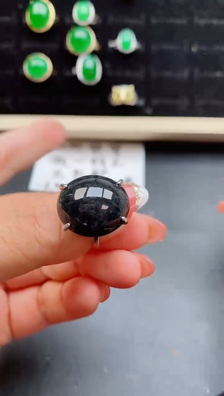 【闪购商品】翡翠戒指银S925镶嵌508050