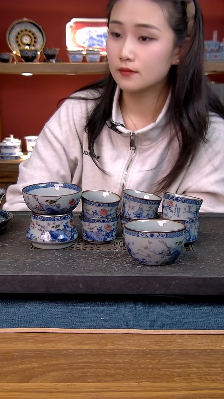 用****3简装家用款8件套 老陶泥开片纹陶瓷茶具