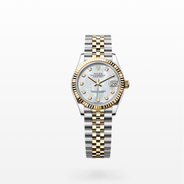 99新 Rolex/劳力士 日志278273/24年全套贝母钻刻31表径间18K黄金