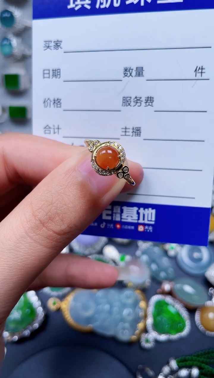 【闪购商品】翡翠戒指银S925镶嵌0179