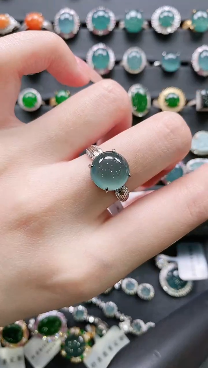 【闪购商品】翡翠戒指银S925镶嵌11111111