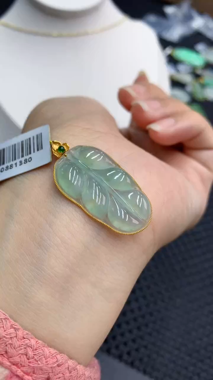 【闪购商品】翡翠颈饰18K金镶嵌            8