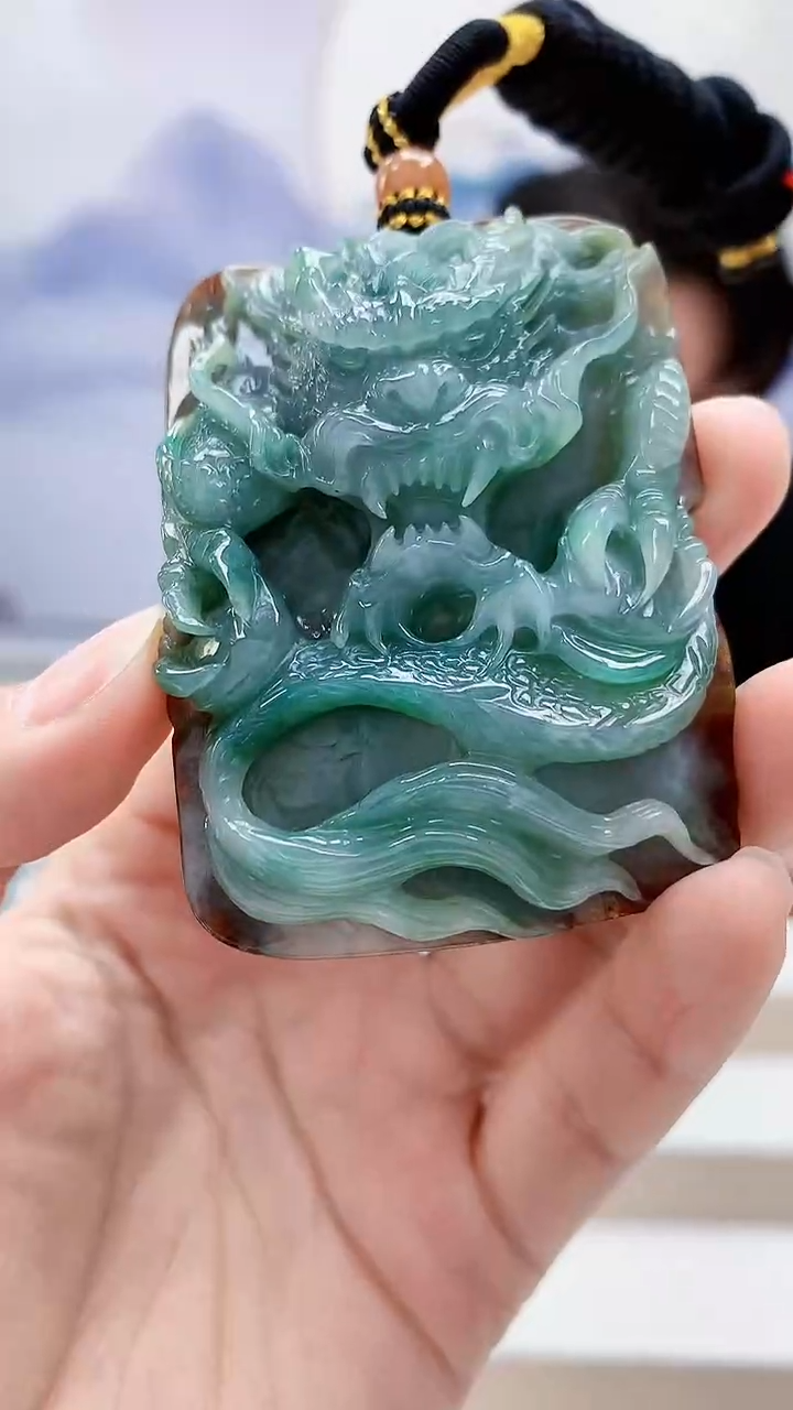 未镶嵌定制翡翠5060lr-毛货挂件2