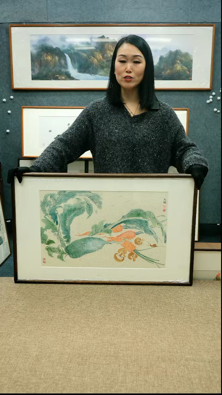 【闪购商品】国画放漏/文诚48*77带框