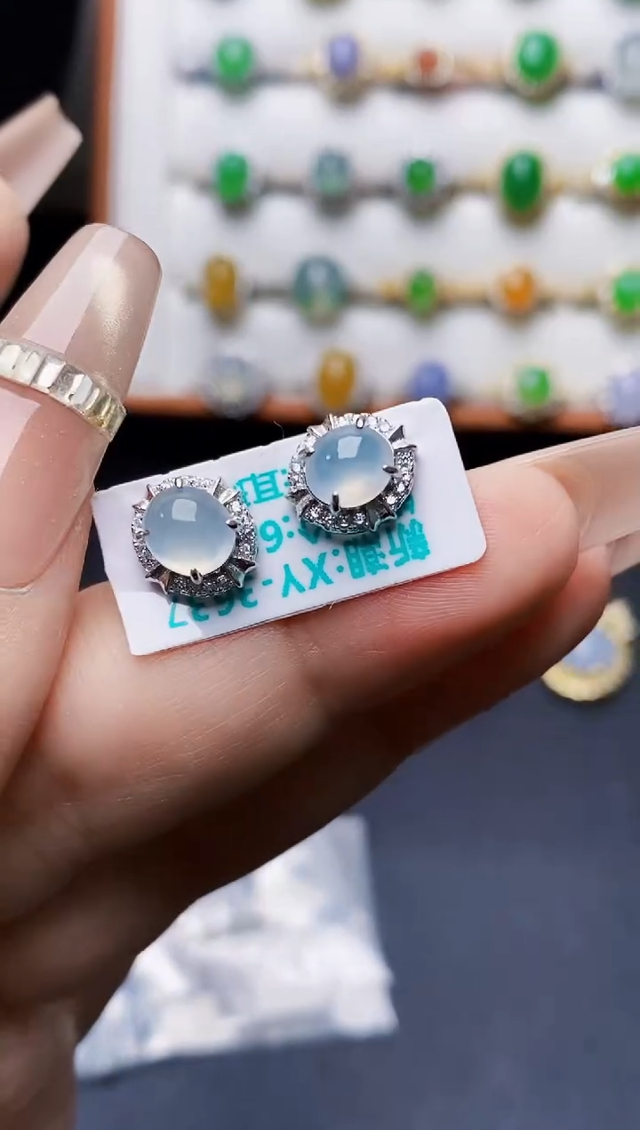 银S925镶嵌戒指翡翠0651