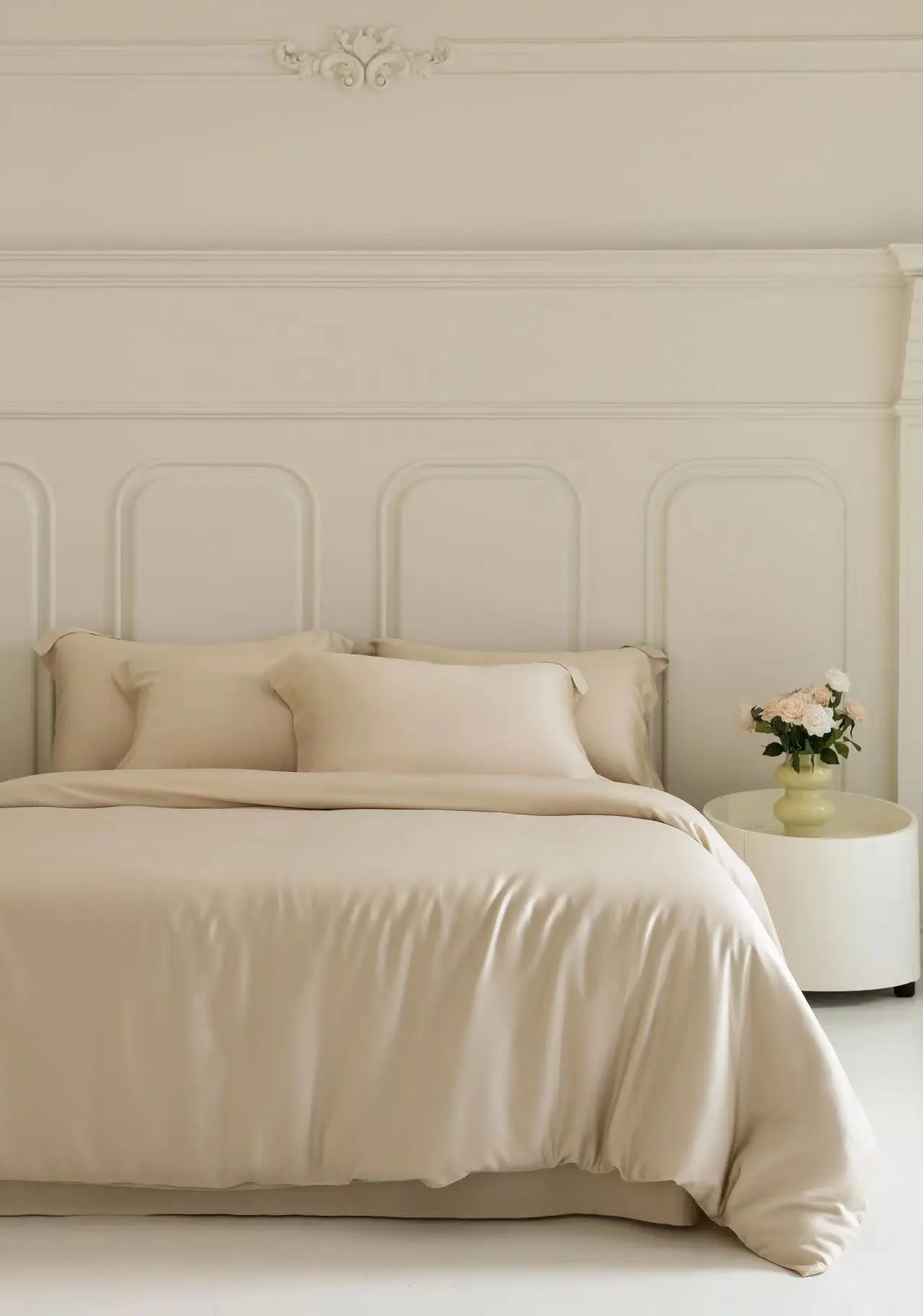 530TC-100支双股双面兰精天丝四件套-纯色高档兰精天丝床品