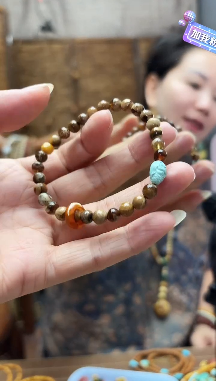 蜜蜡颈饰未镶嵌发一件设计款