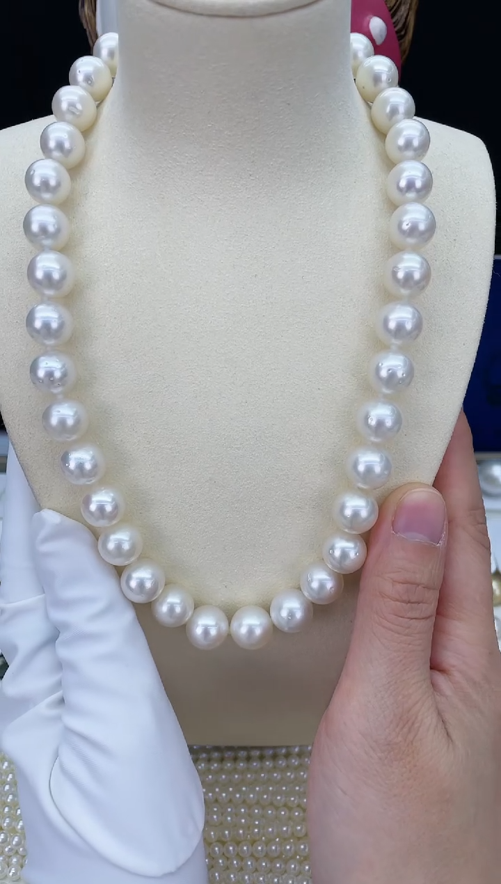 【闪购商品】海水珍珠颈饰合金海水澳白珍珠项链11-12mm