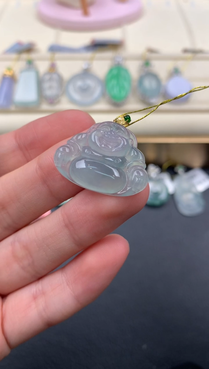 【闪购商品】翡翠颈饰18K金镶嵌A931    