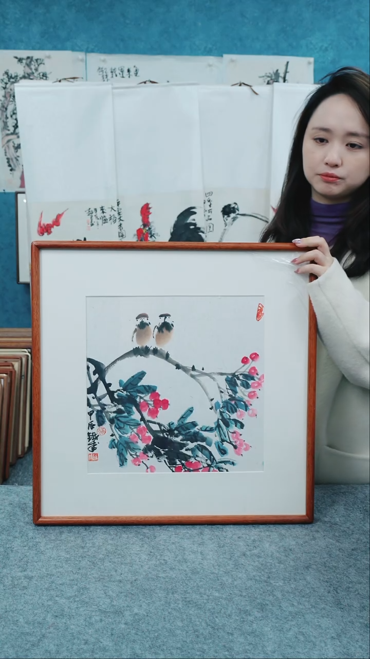 【闪购商品】国画50*50本土老师花鸟