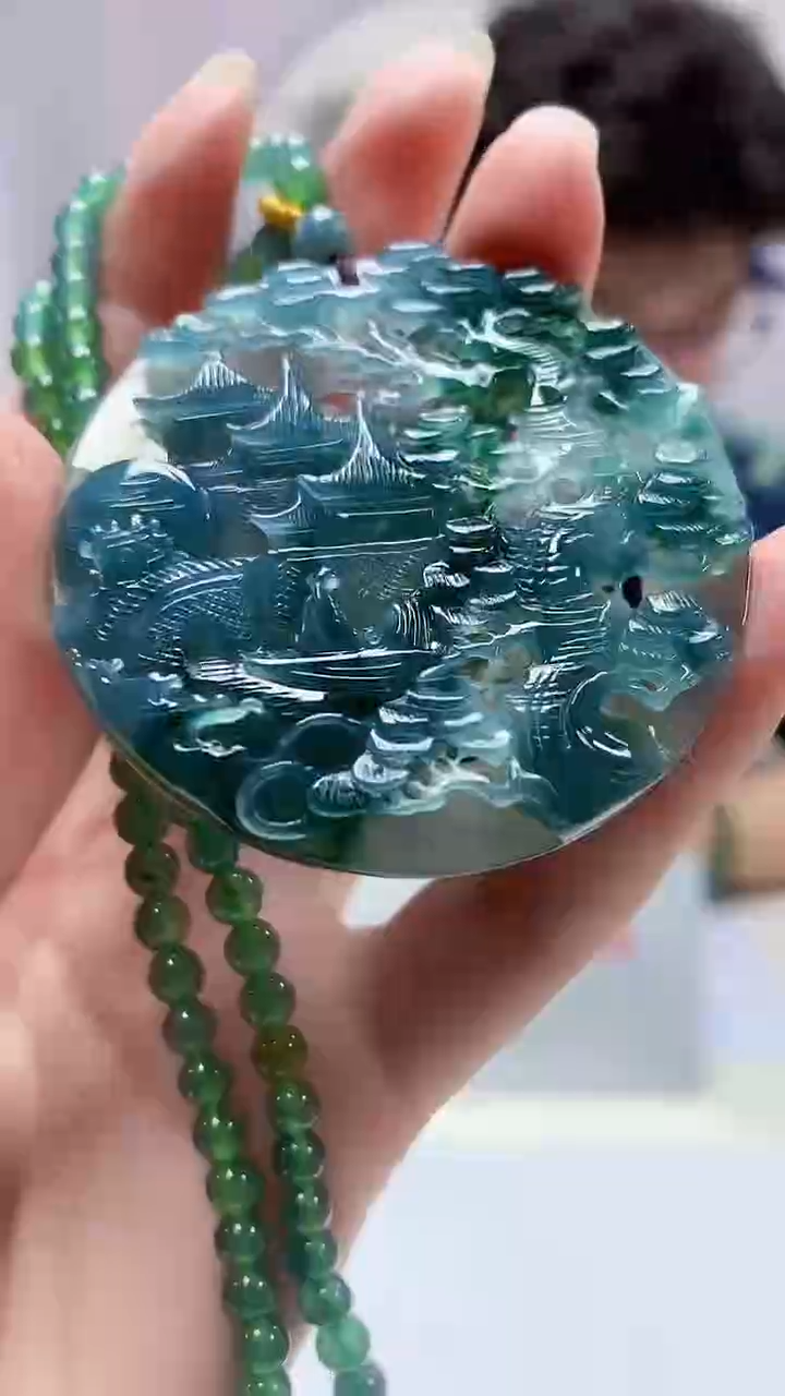 【闪购商品】定制翡翠未镶嵌4688zm-毛货挂件山水184