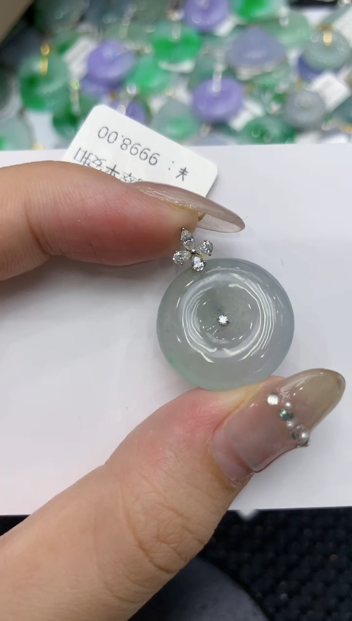 【闪购商品】翡翠颈饰18K金镶嵌222222222