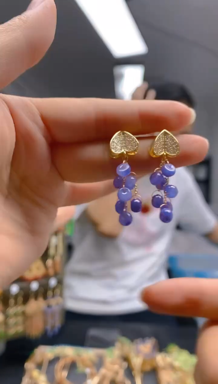 【闪购商品】翡翠耳饰合金0336翡翠耳钉