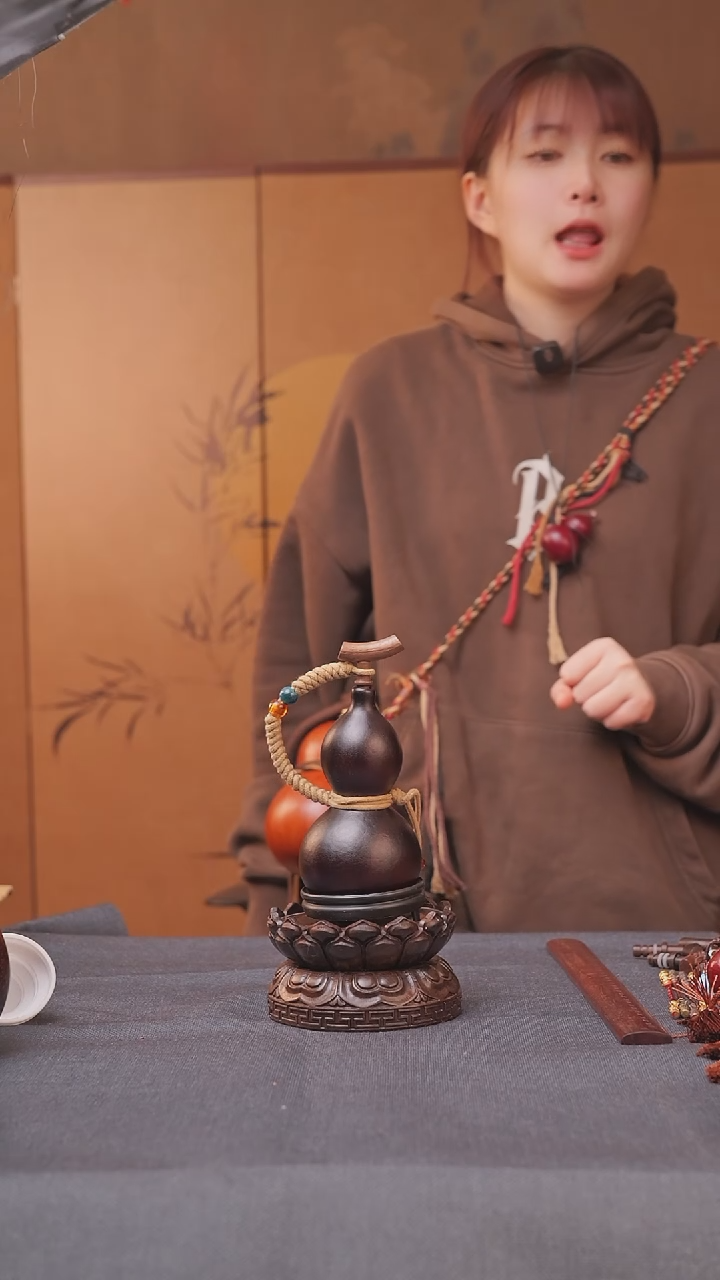 1976号链接精品大漆葫芦现货现发[一物一拍]不包含莲花底座