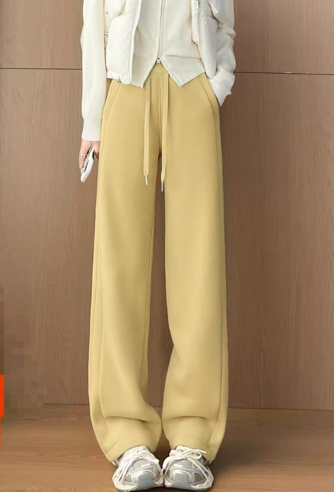 99021女士休闲加绒弯刀裤-A160