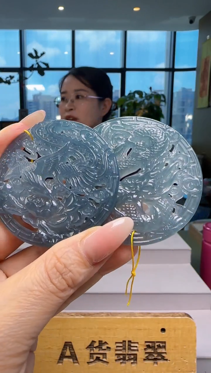 颈饰未镶嵌翡翠一对YJ@@WS50904007