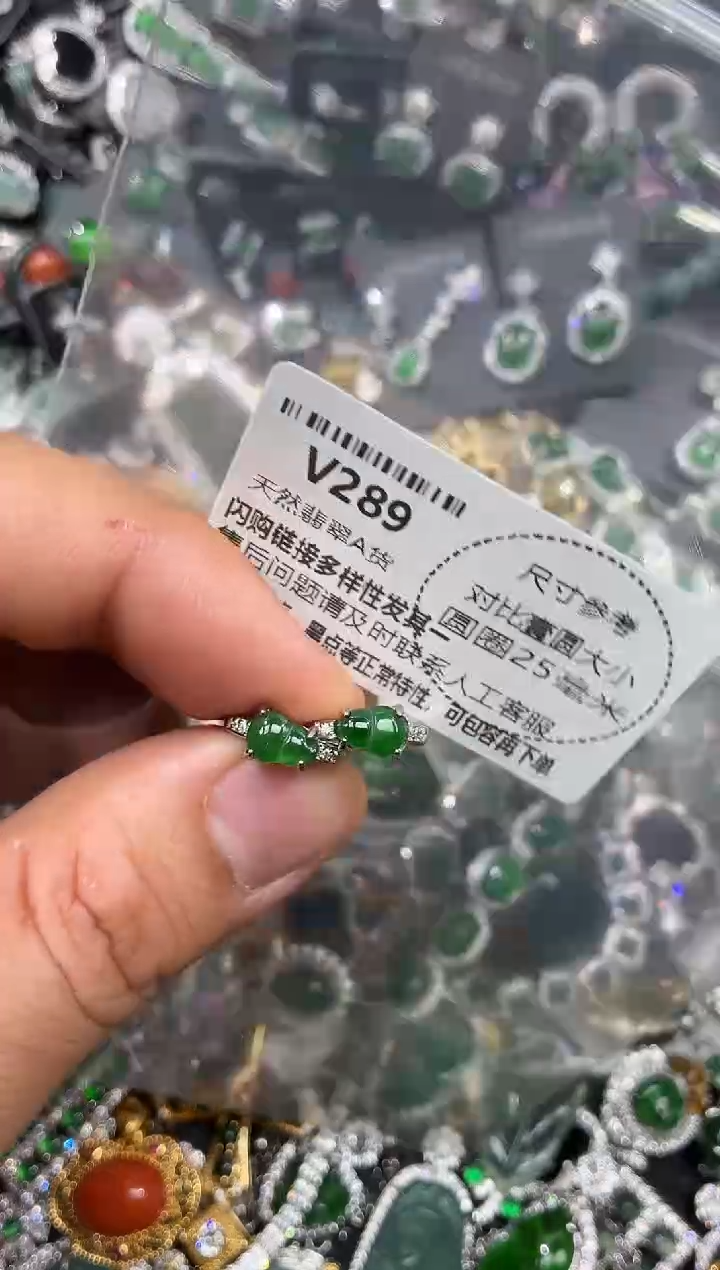 颈饰未镶嵌翡翠V289耳扣