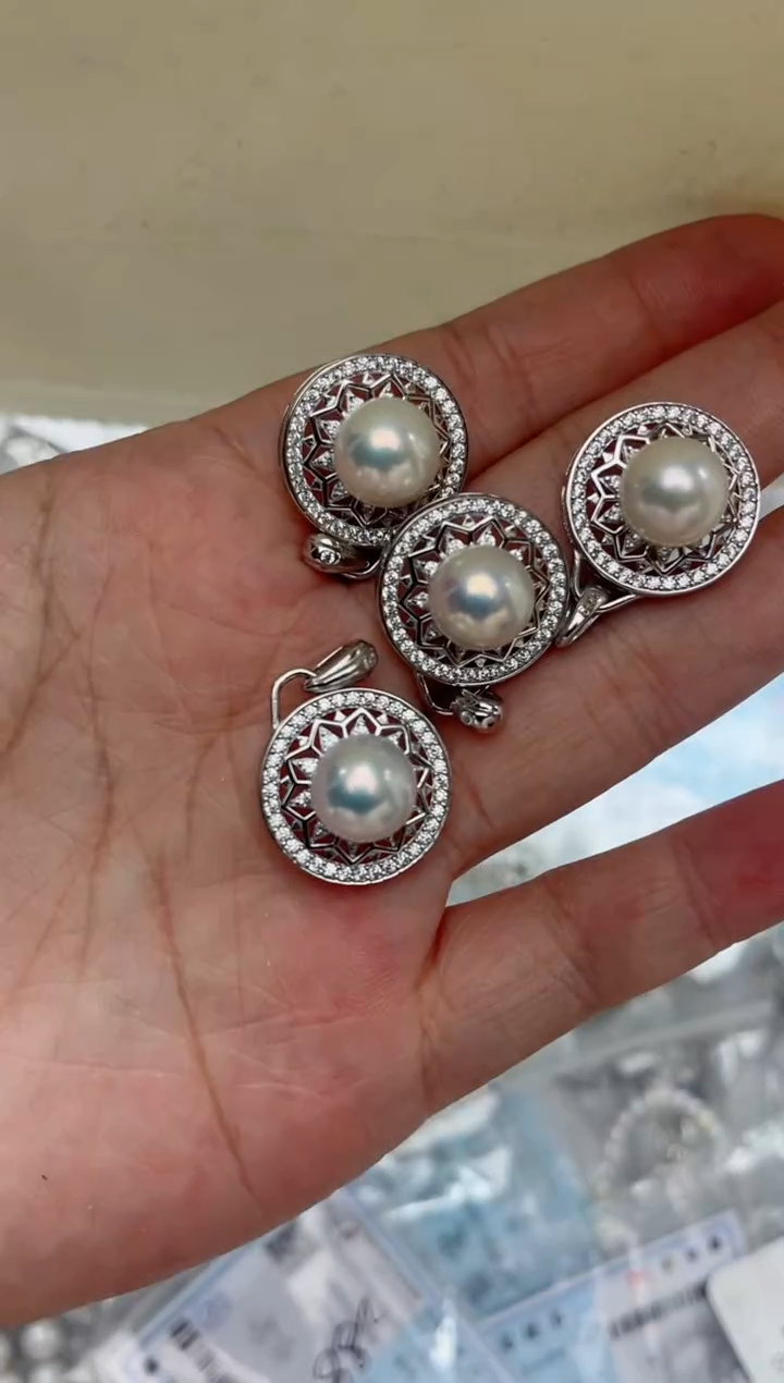 吊坠(不含链)银S925镶嵌淡水珍珠多样性发其一，非无暇