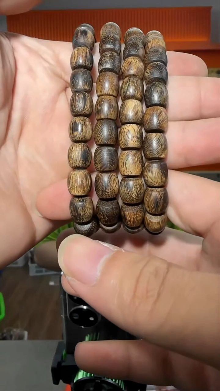 沉香手串381号单圈紫伽罗11g多样性发一