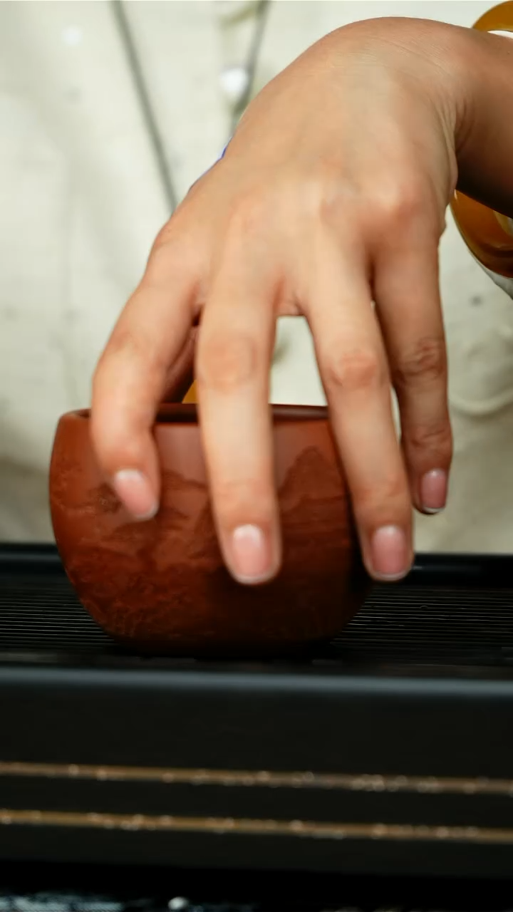 茶杯紫砂国色牡丹主人杯200cc  