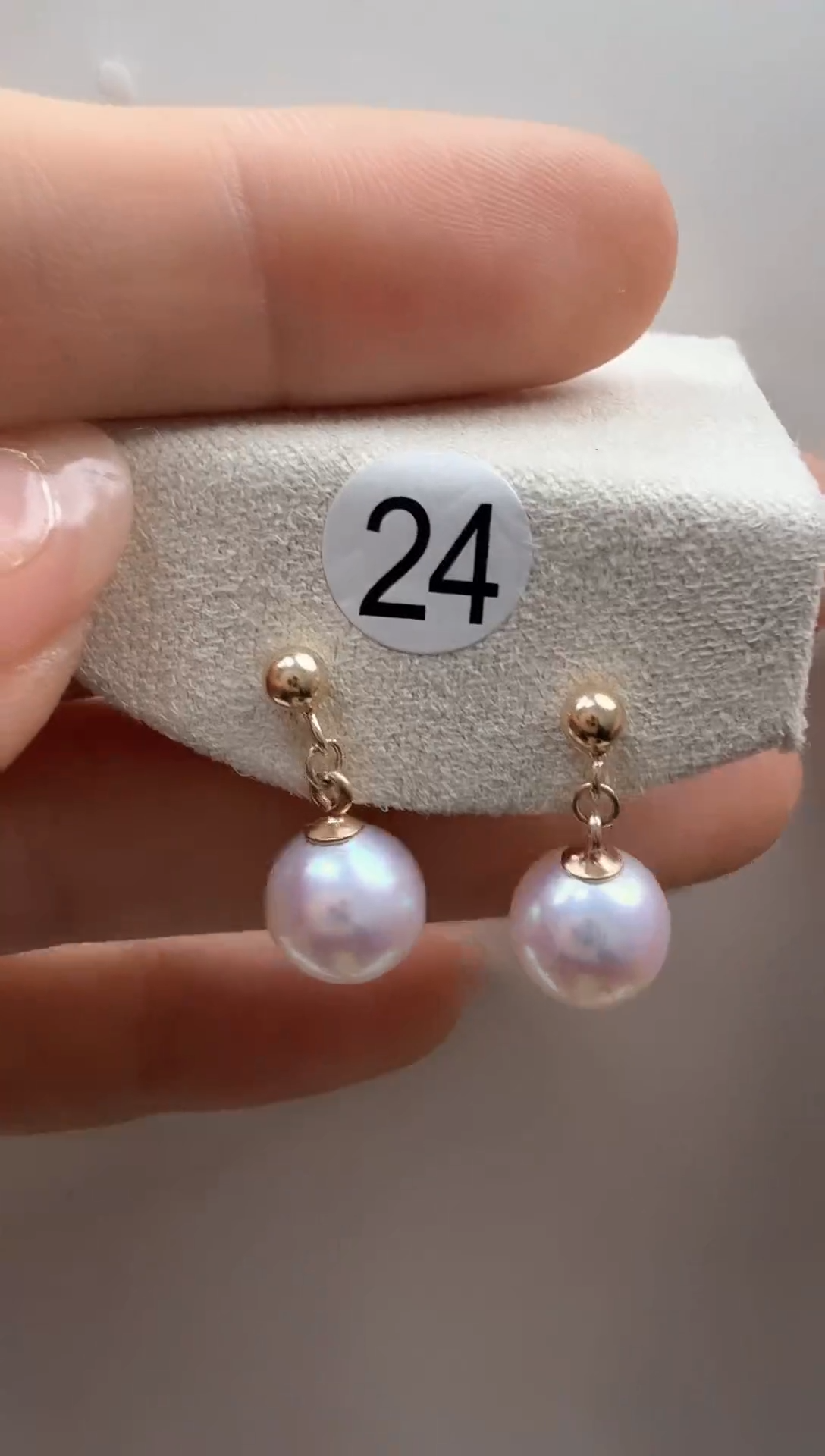 【闪购商品】淡水珍珠耳饰银S925镶嵌8-9mm爱迪生耳钉