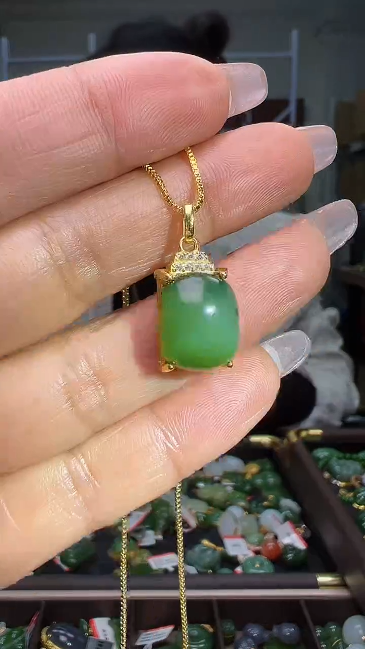 颈饰银S925镶嵌和田玉（多样性发货.发其一)12.26.120