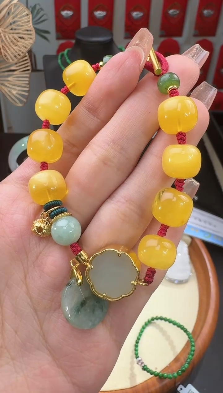 【闪购商品】蜜蜡手链未镶嵌手串