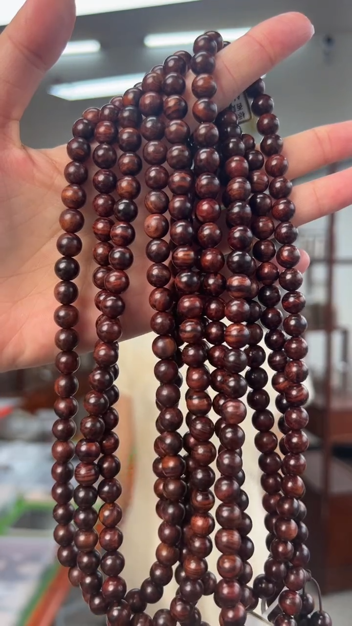 黄花梨/降香黄檀海南黄花梨0.8X108多圈手串（288）