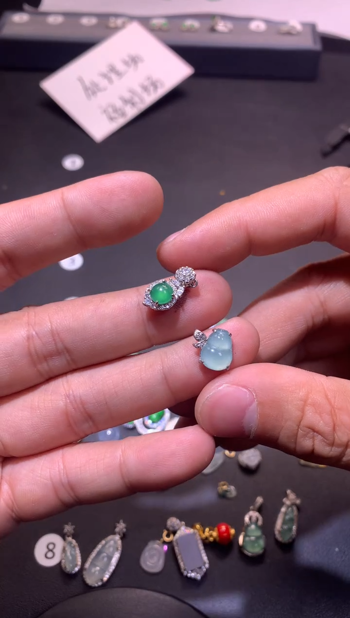 【闪购商品】翡翠吊坠(不含链)银S925镶嵌1