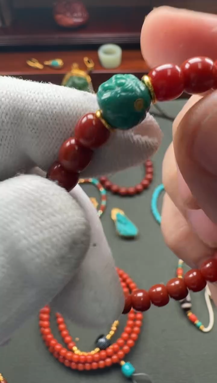 【闪购商品】绿松石配饰配饰18K金镶嵌配饰配饰