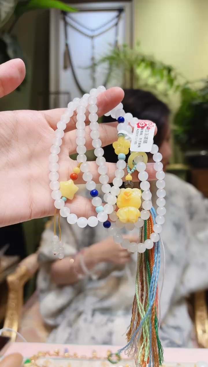 和田玉未镶嵌颈饰和田玉项链A0311-105