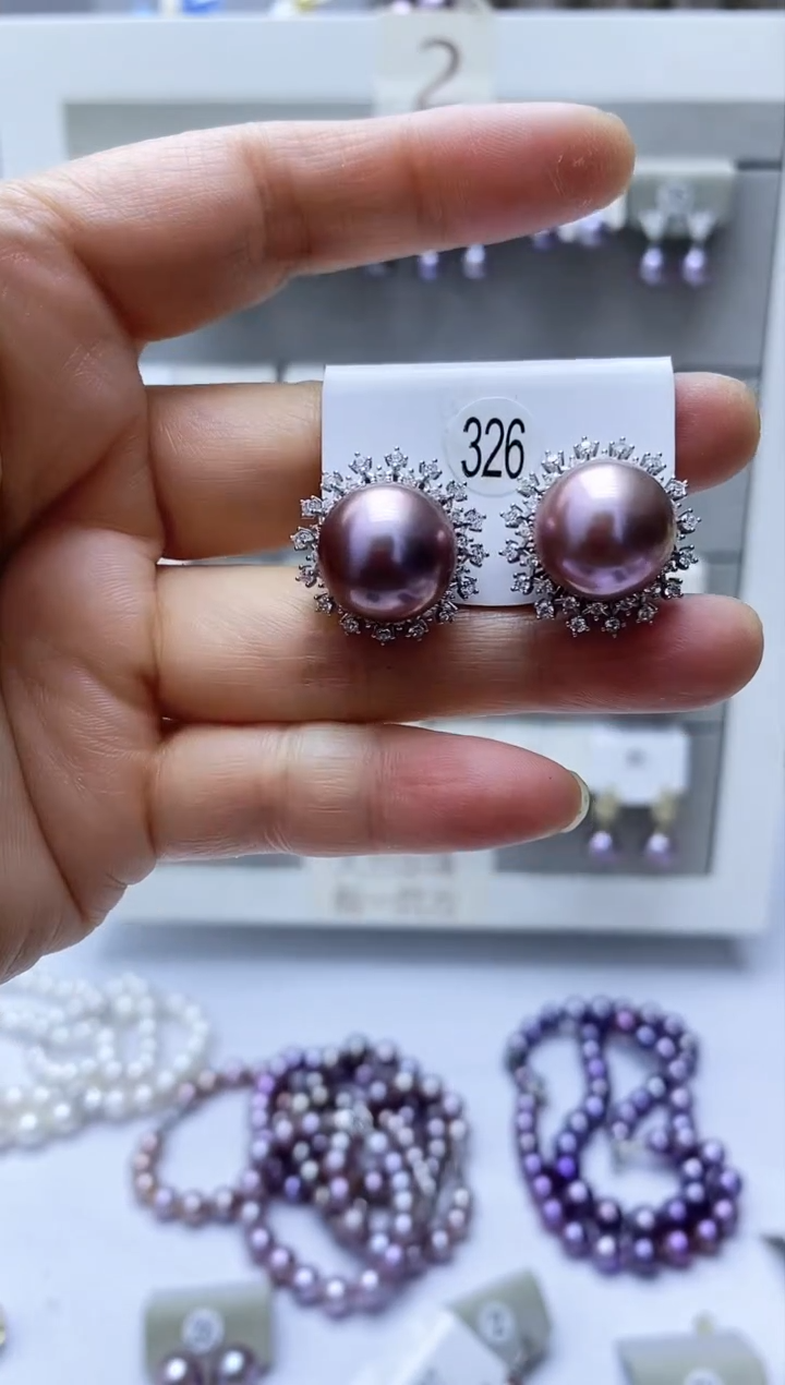 【闪购商品】淡水珍珠耳饰银S925镶嵌326