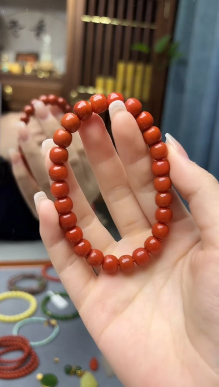 未镶嵌手串南红玛瑙南红老型手串JYD