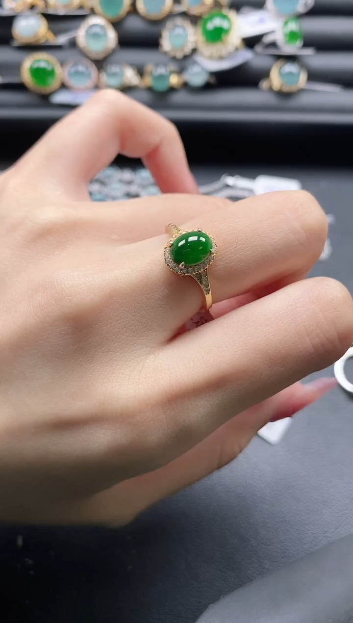 【闪购商品】翡翠戒指银S925镶嵌1111