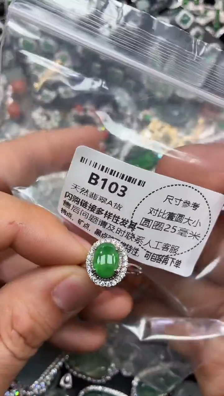 颈饰未镶嵌翡翠B103戒指