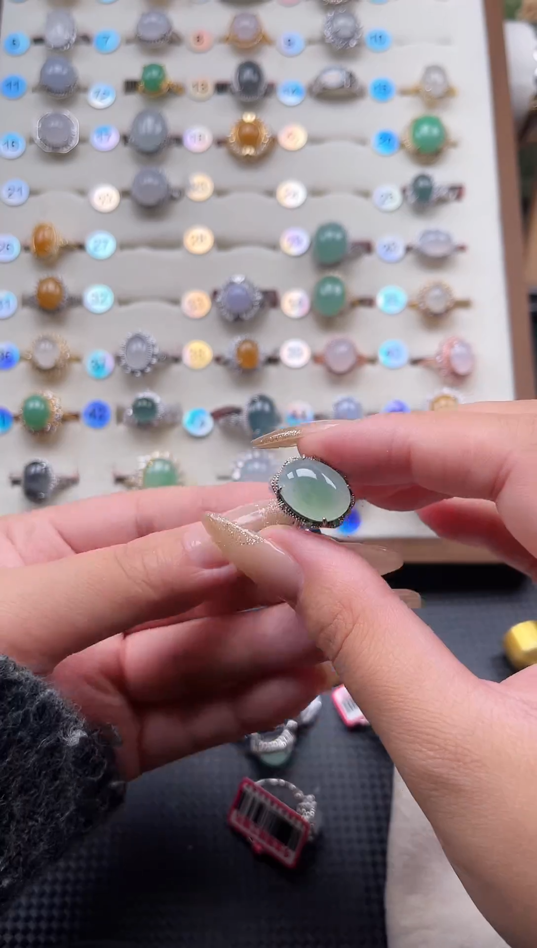 【闪购商品】翡翠戒指银S925镶嵌天然A货翡翠戒指