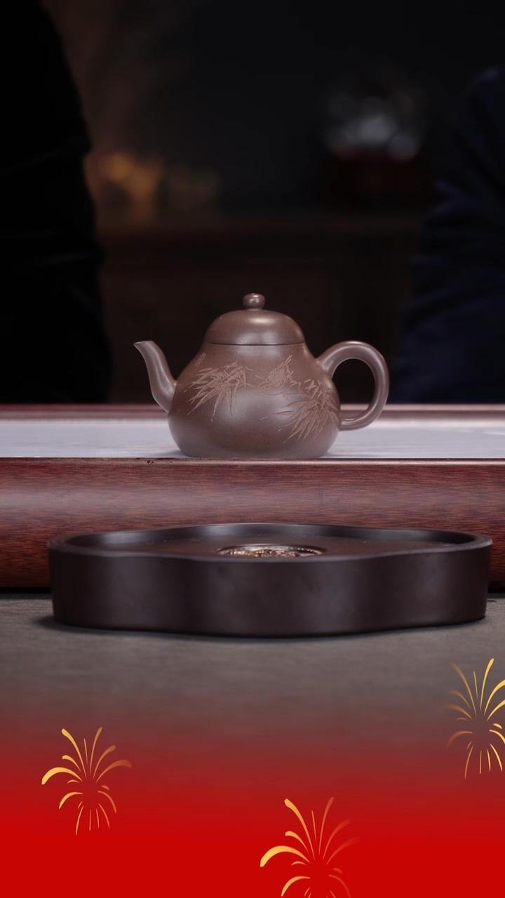 【闪购商品】紫砂茶壶刘华良/天青泥/梨壶/179cc