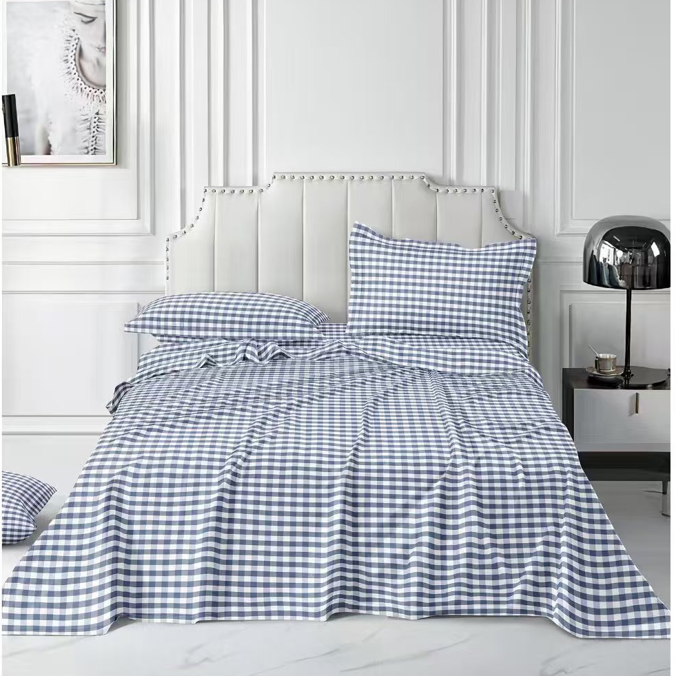 （0119）特厚老粗布床单吸汗透气1.95*2.45米（+－5公分）迷你雅格-蓝