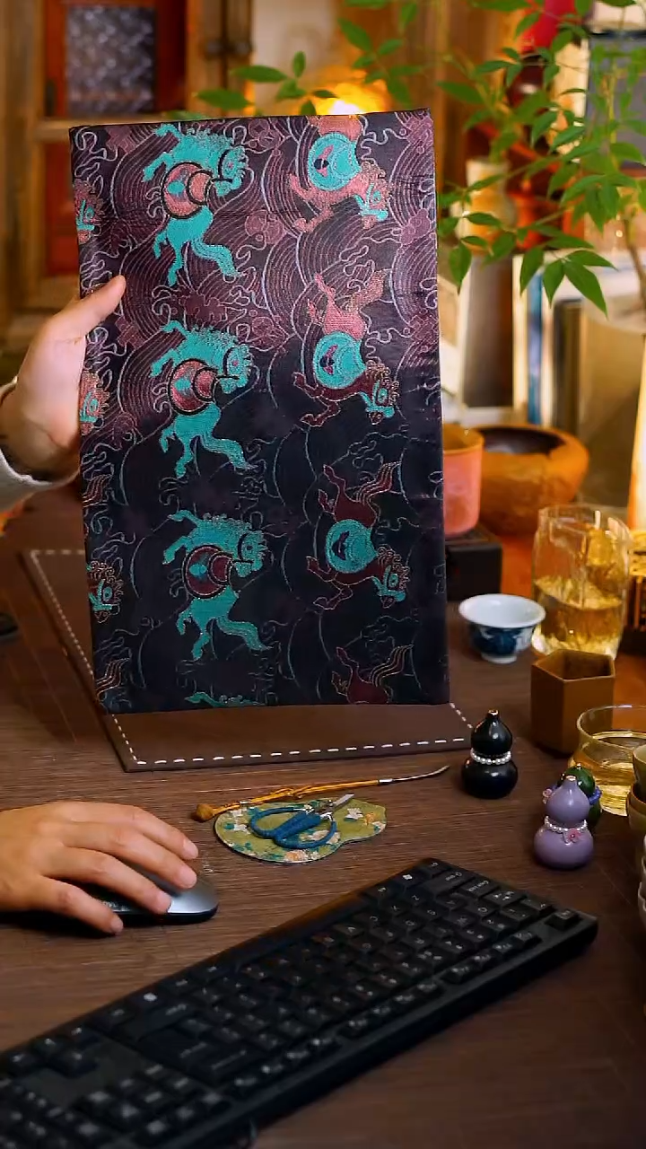 马上有钱织锦茶席