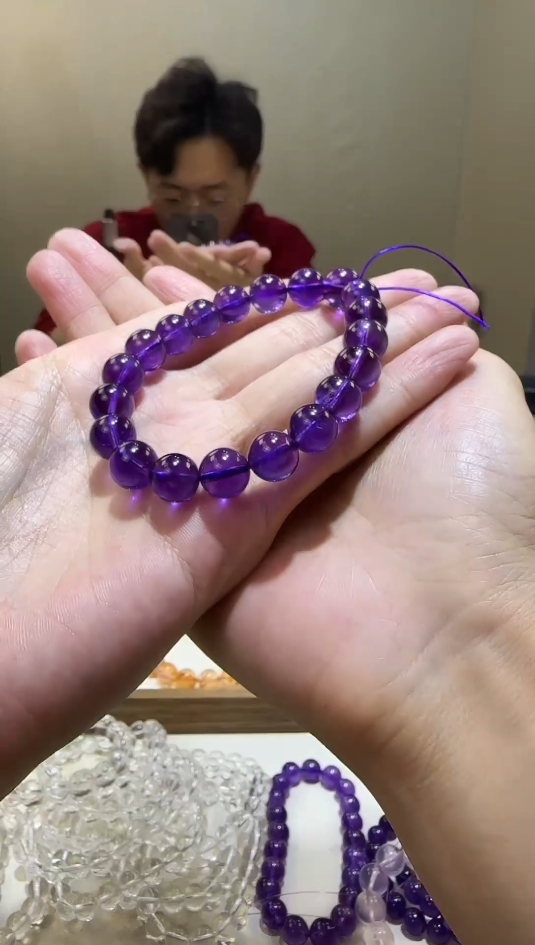 【闪购商品】水晶手链未镶嵌乌拉圭紫水晶10