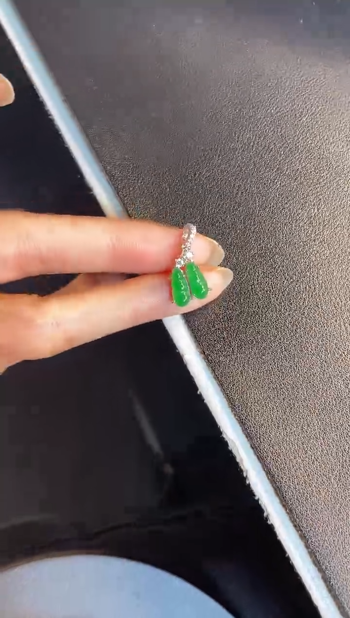 吊坠(不含链)银S925镶嵌翡翠1