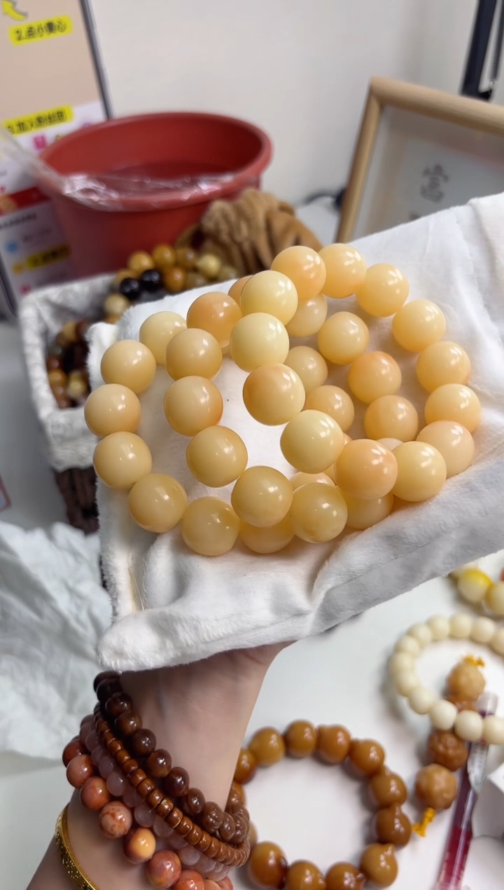 手串菩提根/象牙果沐l53水蜜桃干磨苹果18mm手串