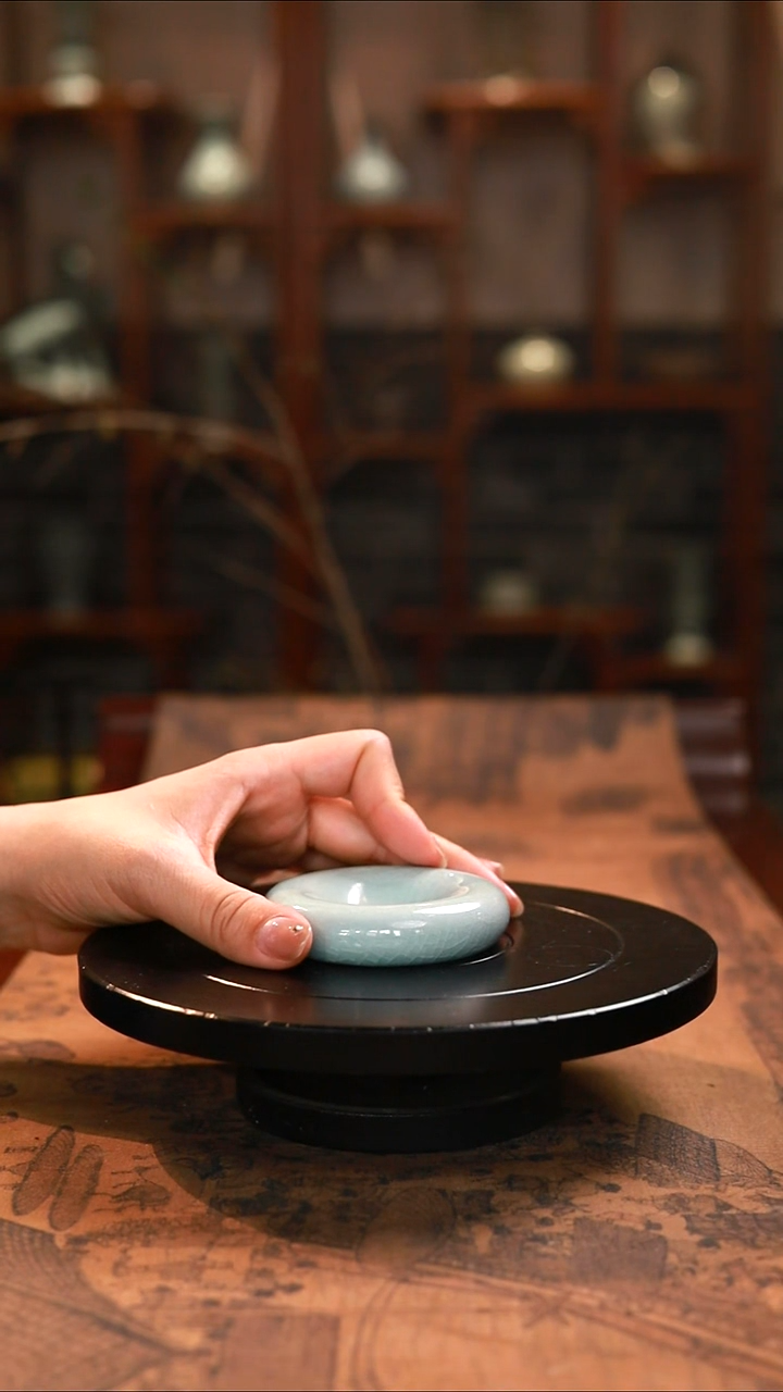 原矿青绿釉平安扣