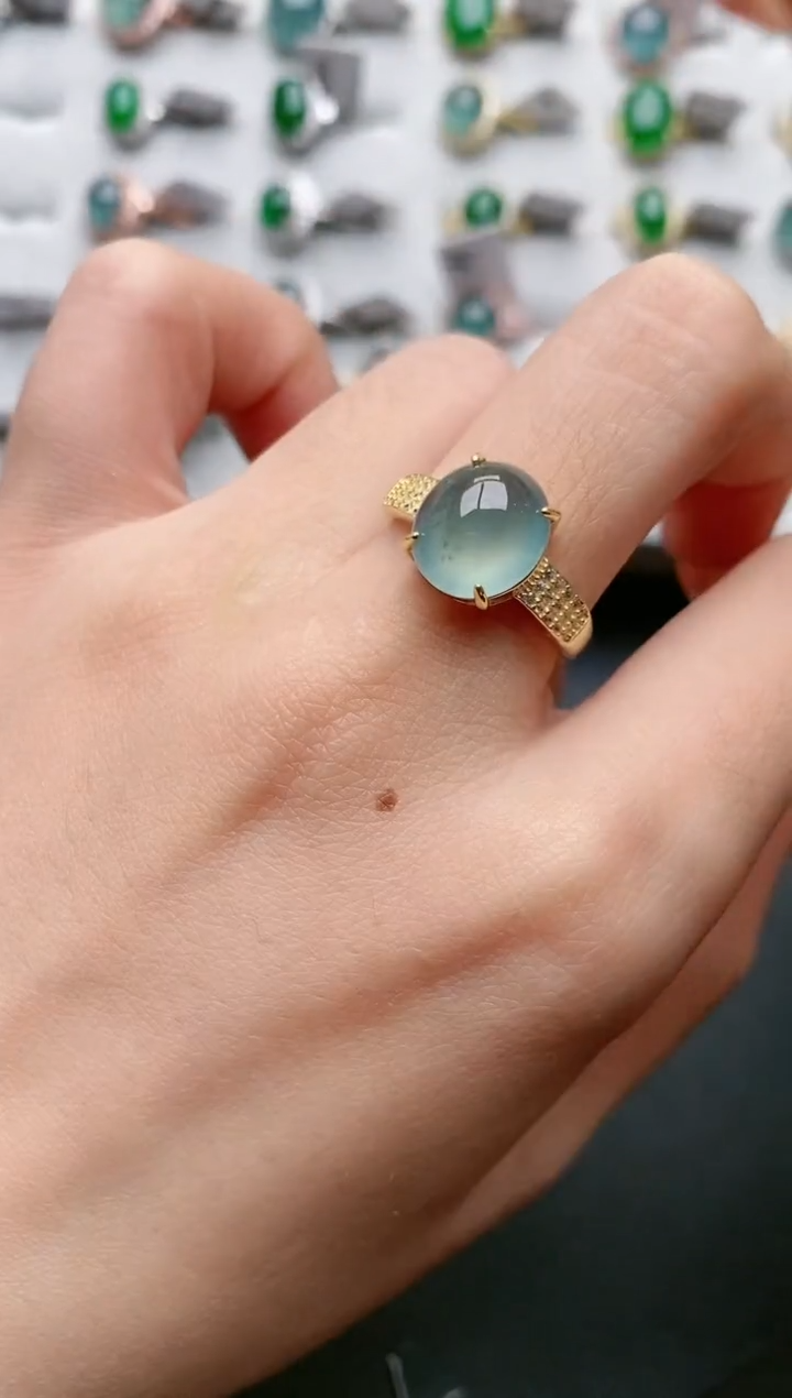 【闪购商品】翡翠戒指银S925镶嵌11111111