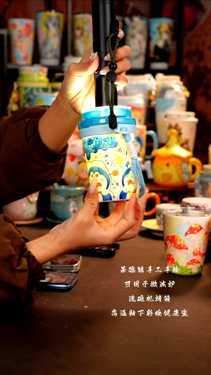 景德镇设计款手工手绘杯杯